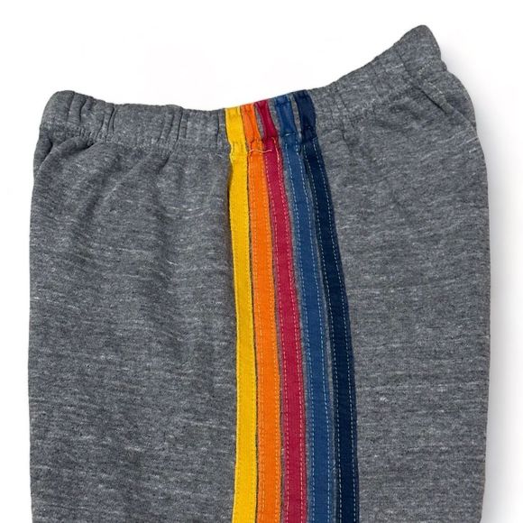 SOLD !Aviator Nation Heather Gray/ Classic 5 Stripe Jogger Sweatpants , XS - Picture 11 of 14
